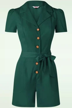 Viola Playsuit In Donker Groen