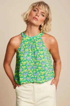 Virna Cocktail Top In Simply Groen