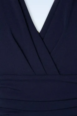 Vivien Pencil Jurk In Marineblauw