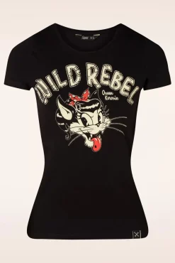 Wild Rebel T-Shirt In Zwart
