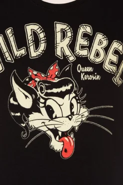 Wild Rebel T-Shirt In Zwart